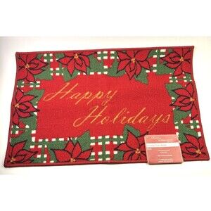Happy Holidays Accent Rug 20”x 30” Living Quarters For Your Home